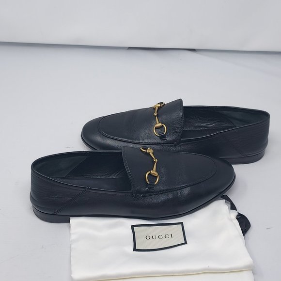 Gucci Jordaan Black Leather Horsebit Loafer - Picture 7 of 9